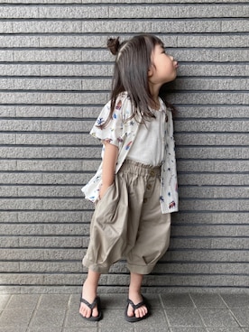 「アロハシャツ」｜Sachiさん（キッズ・90cm）の夏コーディネート