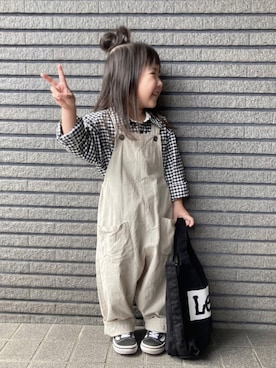 「ラブアンドピース2020」｜「アイテム（サロペット/オーバーオール）」を使った、Sachiさん（キッズ・90cm）の秋コーディネート