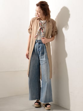 「アイテム（シャツワンピース）」を使った、CHIHIROさん（レディース・160cm・20代）の春コーディネート