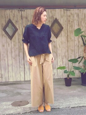 「Discoat Parisien」｜「アイテム（その他シューズ）」を使った、CHIHIROさん（レディース・160cm）の夏コーディネート