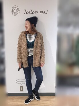 「Discoat Parisien」｜「アイテム（ニットキャップ/ビーニー）」を使った、CHIHIROさん（レディース・160cm）の秋コーディネート