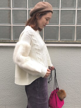 「Another Edition（アナザーエディション）のアイテム（帽子）」を使った、CHIHIROさん（レディース・160cm）の秋コーディネート
