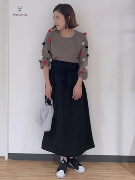 「Discoat Parisien」｜「アイテム（スリッポン）」を使った、CHIHIROさん（レディース・160cm）の秋コーディネート