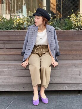 「Discoat Parisien」｜「アイテム（バレエシューズ）」を使った、CHIHIROさん（レディース・160cm）の冬コーディネート