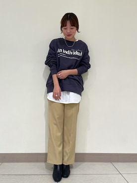 「DISCOAT（ディスコート）のアイテム（ブーツ）」を使った、CHIHIROさん（レディース・160cm）の冬コーディネート