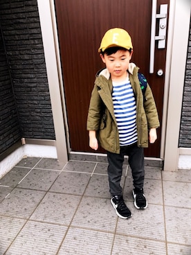 「NIKE」｜「アイテム（モッズコート）」を使った、Hinaさん（キッズ・110cm）の春コーディネート