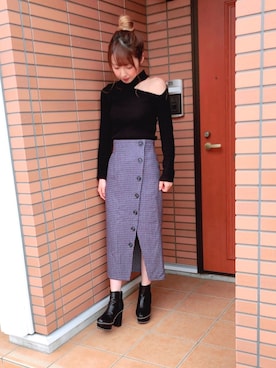 「one way（ワンウェイ）のアイテム（シューズ）」を使った、Nozomiさん（レディース・163cm）の春コーディネート