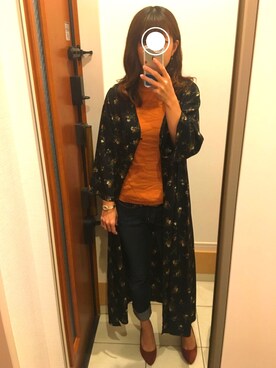 「archives（アルシーヴ）のアイテム（その他アウター）」を使った、ro-miさん（レディース・158cm）の秋コーディネート