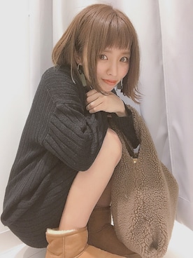 「NANO universe（ナノユニバース）のアイテム（ブーツ）」を使った、yuri.さん（レディース・150cm）の冬コーディネート
