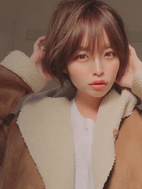 「Another Edition（アナザーエディション）のアイテム（ムートンコート）」を使った、yuri.さん（レディース・150cm）の秋コーディネート