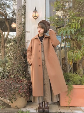 「Another Edition（アナザーエディション）のアイテム（帽子）」を使った、yuri.さん（レディース・150cm）の冬コーディネート