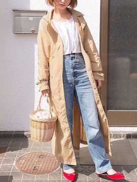 「Another Edition（アナザーエディション）のアイテム（その他アウター）」を使った、yuri.さん（レディース・150cm）の春コーディネート