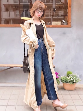 「Another Edition（アナザーエディション）のアイテム（その他アウター）」を使った、yuri.さん（レディース・150cm）の春コーディネート