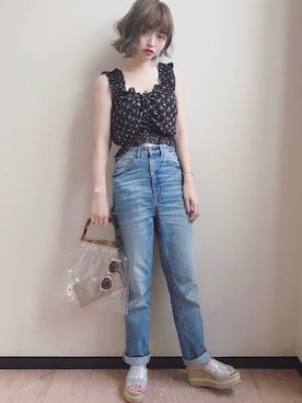 「dazzlin（ダズリン）のアイテム」を使った、yuri.さん（レディース・150cm）の夏コーディネート