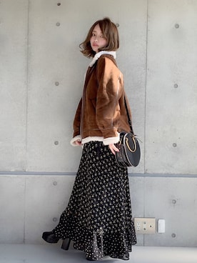 「Juno（ジュノー）のアイテム」を使った、yuri.さん（レディース・150cm）の冬コーディネート