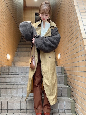 「LAGUNAMOON（ラグナムーン）のアイテム（ジャケット/アウター）」を使った、yuri.さん（レディース・150cm）の冬コーディネート