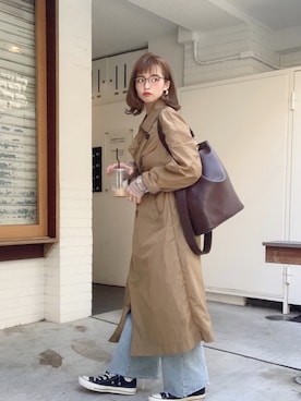 「LAGUNAMOON（ラグナムーン）のアイテム（ジャケット/アウター）」を使った、yuri.さん（レディース・150cm）の春コーディネート