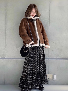 「Juno（ジュノー）のアイテム」を使った、yuri.さん（レディース・150cm）の冬コーディネート