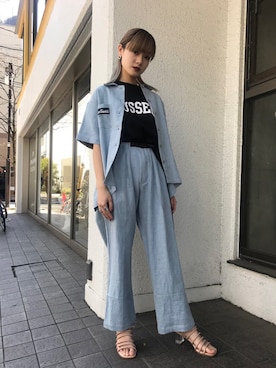 「miista（ミスタ）のアイテム」を使った、nanaka ishiiさん（レディース・161cm）の春コーディネート