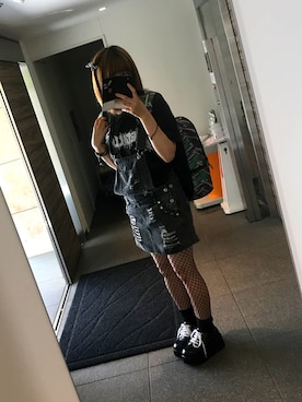 「厚底」｜「アイテム（オールインワン・サロペット）」を使った、りりっくさん（レディース・162cm）の春コーディネート