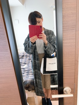 「PLST（プラステ）のアイテム（チェスターコート）」を使った、かなさん（レディース・160cm）の秋コーディネート
