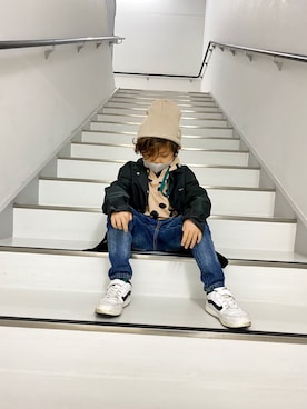 「RVCA（ルーカ）のアイテム（ジャケット/アウター）」を使った、AITO ☆ REITOさん（キッズ・100cm）の冬コーディネート