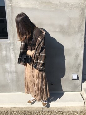 「LAKOLE（ラコレ）のアイテム（その他トップス）」を使った、mayuさん（レディース・167cm）の冬コーディネート