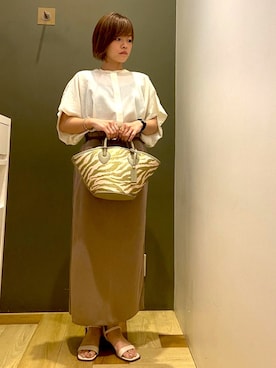 「cache cache（カシュ カシュ）のアイテム（バッグ）」を使った、moun3さん（レディース・151cm）の春コーディネート