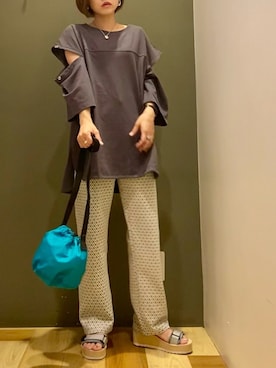 「MELO（メロ）のアイテム」を使った、moun3さん（レディース・151cm）の春コーディネート