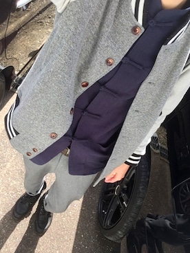「Right-on（ライトオン）のアイテム（スタジャン）」を使った、かきちさん（メンズ・178cm）の春コーディネート