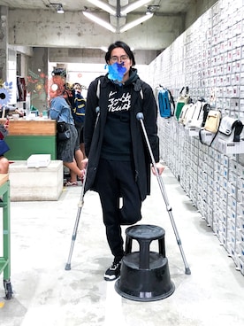 「NUMERALS（ヌメラルズ）のアイテム（その他アウター）」を使った、konitagさん（メンズ・177cm）の春コーディネート