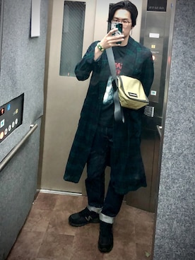 「PENDLETON（ペンドルトン）のアイテム（その他アウター）」を使った、konitagさん（メンズ・177cm）の秋コーディネート