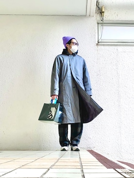 「Acne Studios（アクネストゥディオズ）のアイテム（帽子）」を使った、konitagさん（メンズ・177cm）の冬コーディネート