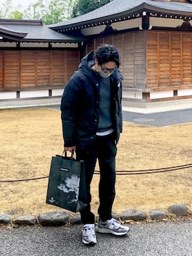 「thenorthface」｜「アイテム（ジャケット/アウター）」を使った、konitagさん（メンズ・177cm）の冬コーディネート