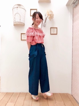 マジェスティックレゴン西宮ガーデンズ店スタッフさん（レディース・164cm）の夏コーディネート