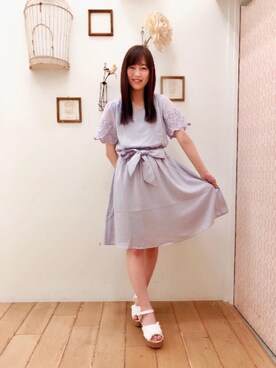 Majestic Legon マジェスティックレゴン の コットンレーススリーブワンピース ワンピース Wear