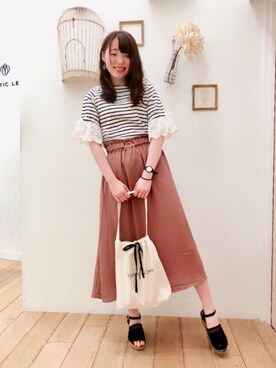 マジェスティックレゴン西宮ガーデンズ店スタッフさん(レディース・164cm)の夏コーディネート