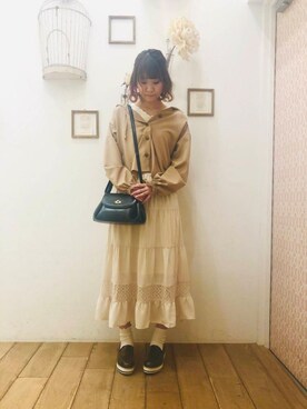 「amelier MAJESTIC LEGON（アメリエルマジェスティックレゴン）のアイテム」を使った、マジェスティックレゴン西宮ガーデンズ店スタッフさん（レディース・155cm）の冬コーディネート