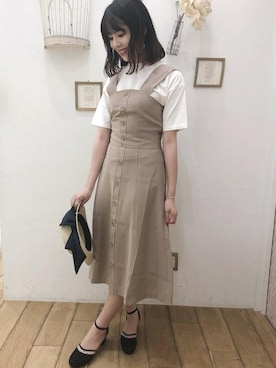 「amelier MAJESTIC LEGON（アメリエルマジェスティックレゴン）のアイテム」を使った、マジェスティックレゴン西宮ガーデンズ店スタッフさん（レディース・168cm）の春コーディネート