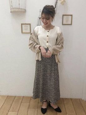 「amelier MAJESTIC LEGON（アメリエルマジェスティックレゴン）のアイテム」を使った、マジェスティックレゴン西宮ガーデンズ店スタッフさん（レディース・153cm）の春コーディネート