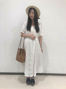 マジェスティックレゴン西宮ガーデンズ店スタッフさん（レディース・153cm）の夏コーディネート