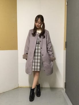 「トレンドコーデ」｜「アイテム（その他アウター）」を使った、マジェスティックレゴン西宮ガーデンズ店スタッフさん（レディース・153cm）の冬コーディネート