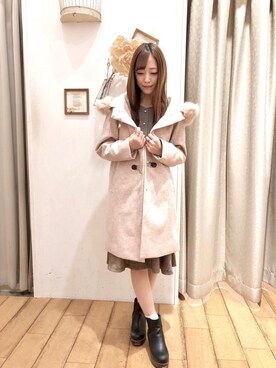 「トレンドコーデ」｜「アイテム（その他アウター）」を使った、マジェスティックレゴン西宮ガーデンズ店スタッフさん（レディース・153cm）の冬コーディネート