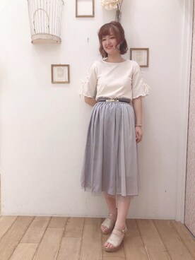 マジェスティックレゴン西宮ガーデンズ店スタッフさん（レディース・155cm）の夏コーディネート