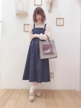 「新作」｜「アイテム（ローファー）」を使った、マジェスティックレゴン西宮ガーデンズ店スタッフさん（レディース・155cm）の秋コーディネート