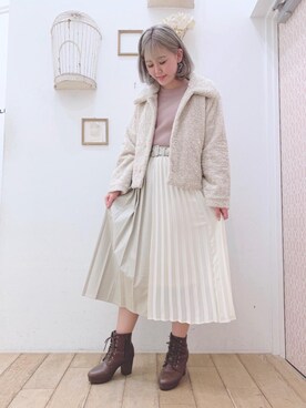 「パワショルニット」｜マジェスティックレゴン西宮ガーデンズ店スタッフさん（レディース・155cm）の秋コーディネート