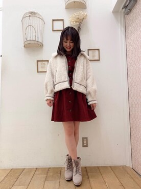 マジェスティックレゴン西宮ガーデンズ店スタッフさん（レディース・155cm）の冬コーディネート