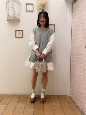 マジェスティックレゴン西宮ガーデンズ店スタッフさん（レディース・155cm）の冬コーディネート