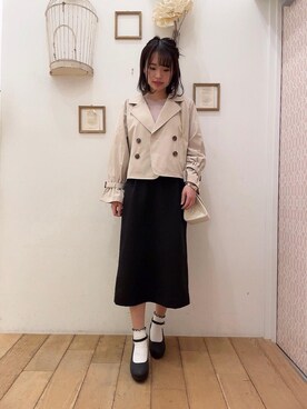 マジェスティックレゴン西宮ガーデンズ店スタッフさん（レディース・155cm）の春コーディネート