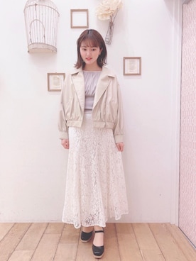 マジェスティックレゴン西宮ガーデンズ店スタッフさん（レディース・155cm）の春コーディネート